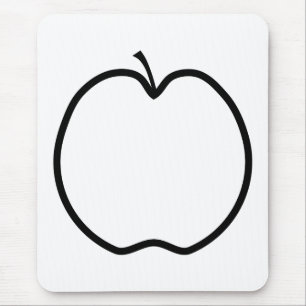 Schwarz-Weiß-Apfel. Mousepad