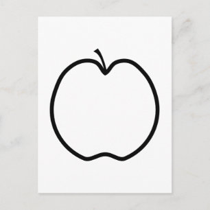 Schwarz-Weiß-Apfel. Postkarte