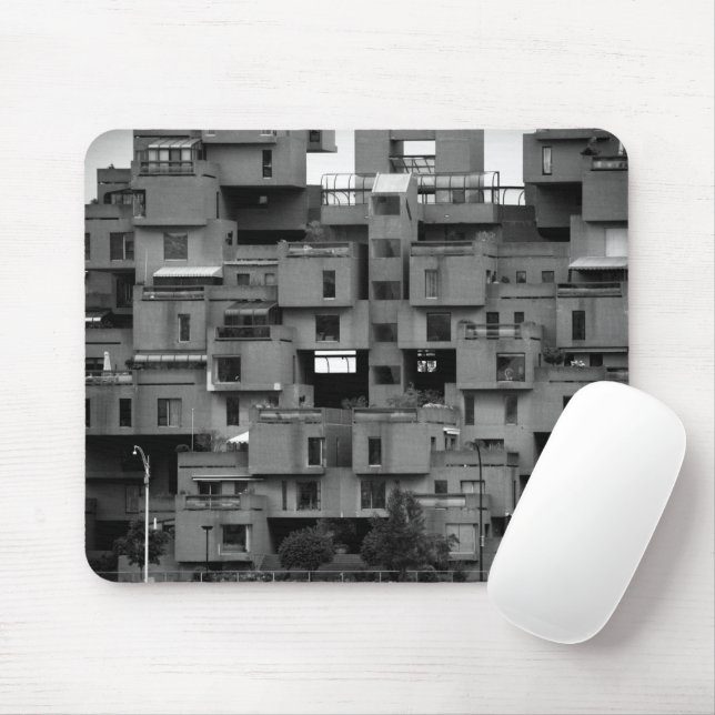 Schwarz-Weiß-Architektur- Mousepad (Mit Mouse)