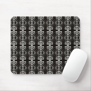 Schwarz-Weiß-Art-Deco Mousepad