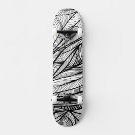 Schwarz + Weiß auf der Skateboard-Decke Skateboard