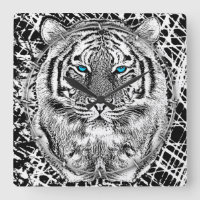 Schwarz-Weiß-Augen-Tiger-Design