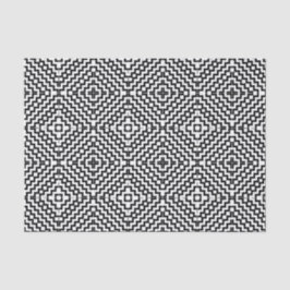 Schwarz-Weiß-Aztec-Design Seidenpapier