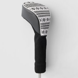 Schwarz-Weiß-Aztec Golf Headcover
