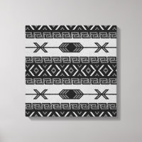 Schwarz-Weiß-Azteken-Muster Südwestmauer Kunst