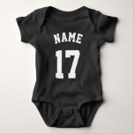 Schwarz-Weiß-Baby | Sports Jersey Design Baby Strampler<br><div class="desc">Schwarz-Weiß-Baby | Sports Jersey Design ・ Baby Bodysuit</div>
