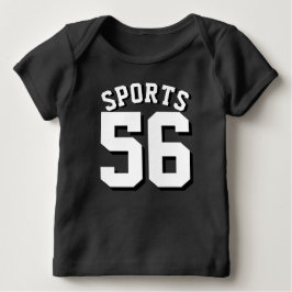 Schwarz-Weiß-Baby | Sports Jersey Design Baby T-shirt