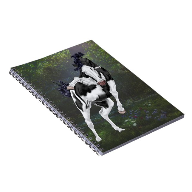 Schwarz-Weiß-Bald-Gesicht Ouvero Paint Horse Notizblock (Rechte Seite)