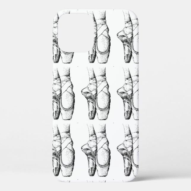 Schwarz-Weiß-Ballet Slipper Case-Mate iPhone Hülle (Rückseite)