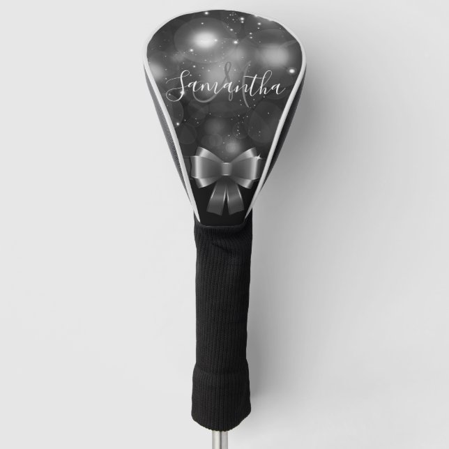 Schwarz-Weiß-Band Golf Headcover (Vorderseite)