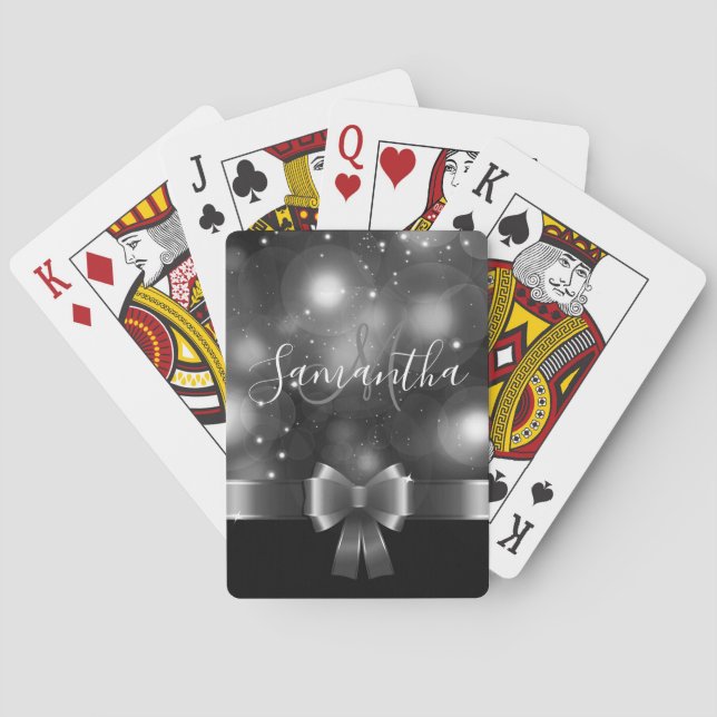 Schwarz-Weiß-Band Spielkarten (Rückseite)
