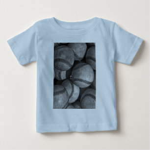 Schwarz-Weiß-Baseball Baby T-shirt