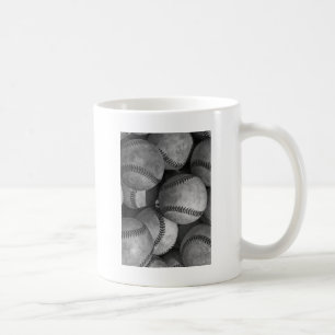 Schwarz-Weiß-Baseball Kaffeetasse