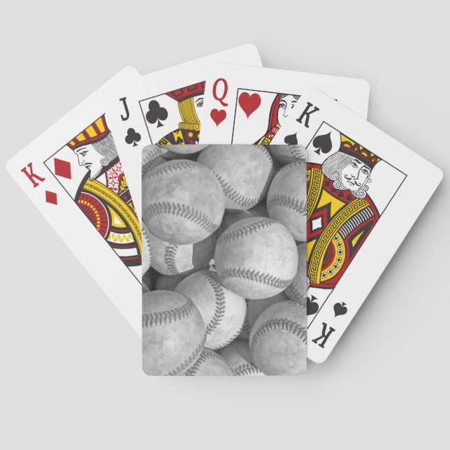 Schwarz-Weiß-Baseball Spielkarten (Rückseite)