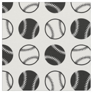 Schwarz-Weiß-Baseballs-Muster Sportart Stoff