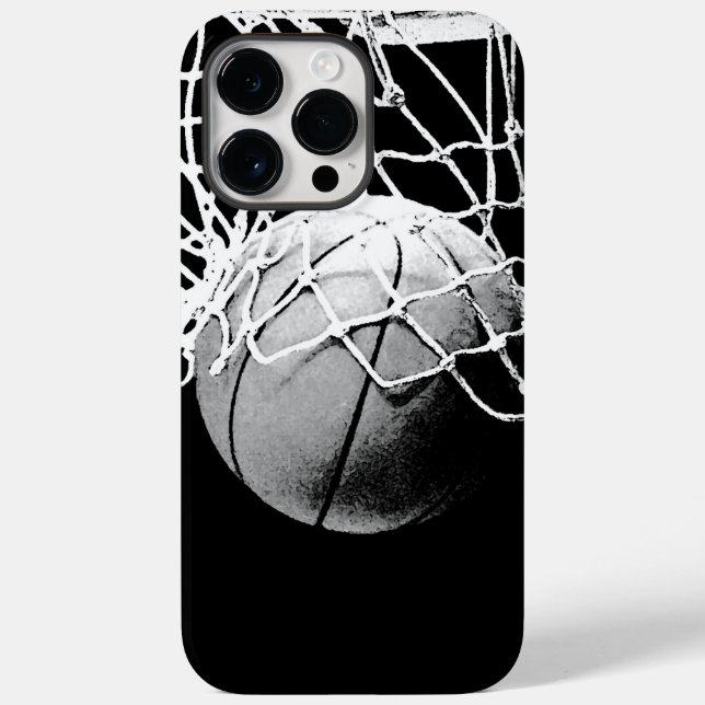 Schwarz-Weiß-Basketball Case-Mate iPhone 14 Pro Max Hülle (Rückseite)