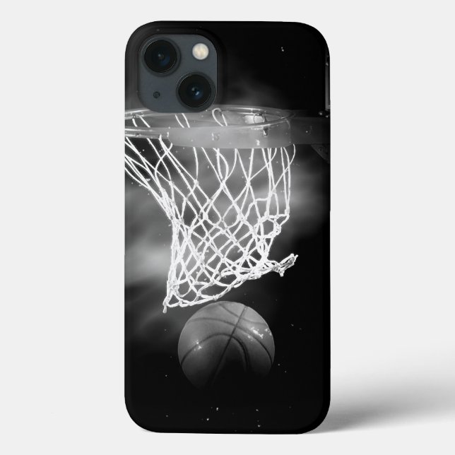 Schwarz-Weiß-Basketball Case-Mate iPhone Hülle (Rückseite)