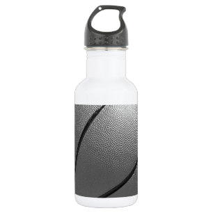 Schwarz-Weiß-Basketball Edelstahlflasche