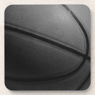 Schwarz-Weiß-Basketball Getränkeuntersetzer