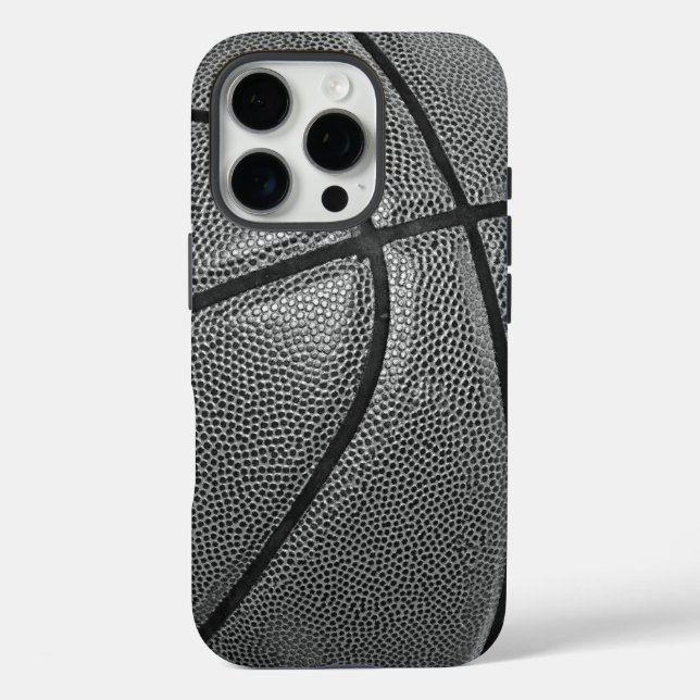 Schwarz-Weiß-Basketball iPhone 16 Pro Hülle (Rückseite)