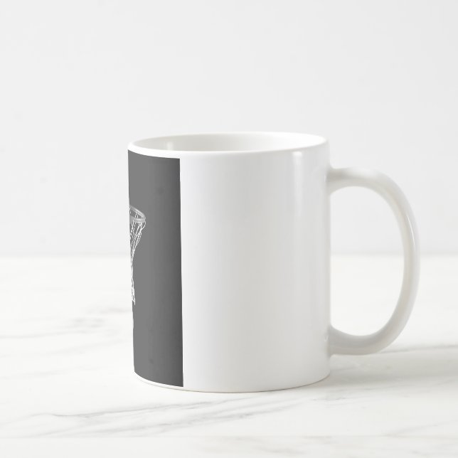 Schwarz-Weiß-Basketball Kaffeetasse (Rechts)