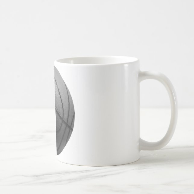 Schwarz-Weiß-Basketball Kaffeetasse (Rechts)