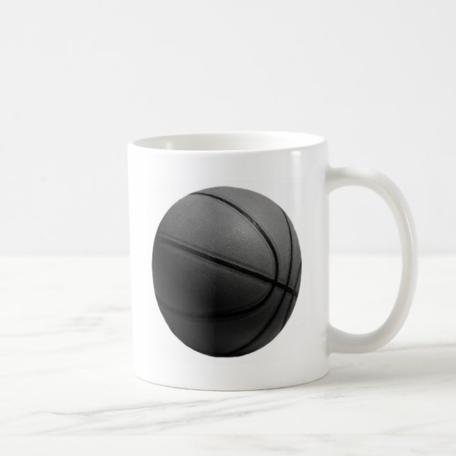 Schwarz-Weiß-Basketball Kaffeetasse (Rechts)