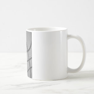 Schwarz-Weiß-Basketball Kaffeetasse
