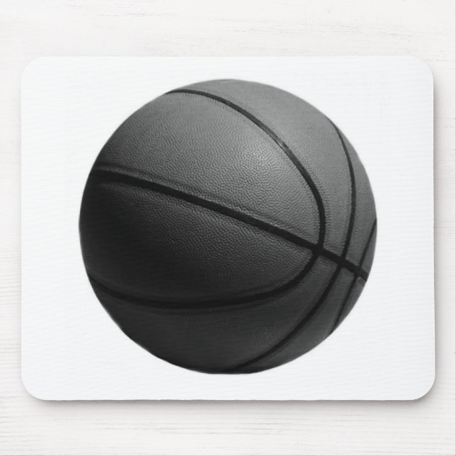 Schwarz-Weiß-Basketball Mousepad (Vorne)
