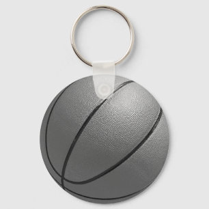 Schwarz-Weiß-Basketball Schlüsselanhänger