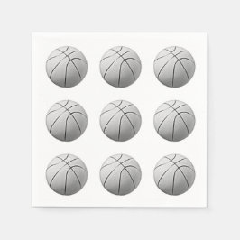 Schwarz-Weiß-Basketball Serviette