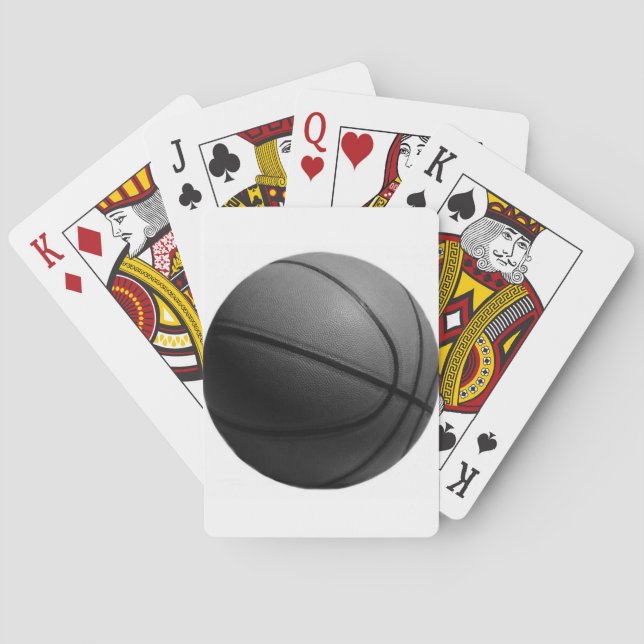 Schwarz-Weiß-Basketball Spielkarten (Rückseite)