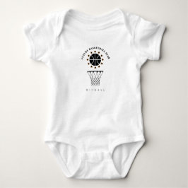 Schwarz-Weiß-Basketball-Sportausstattungsmuster Baby Strampler