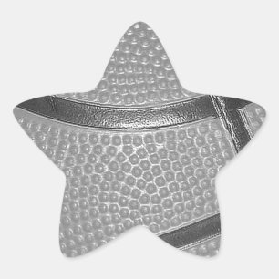 Schwarz-Weiß-Basketball Stern-Aufkleber