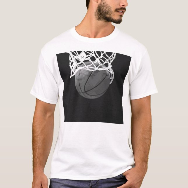Schwarz-Weiß-Basketball T-Shirt (Vorderseite)