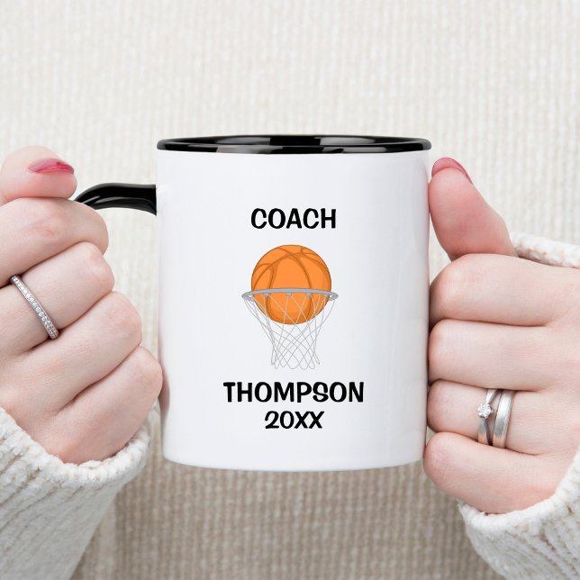 Schwarz-Weiß-Basketball-Trainer Tasse (Von Creator hochgeladen)