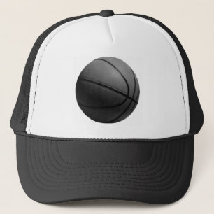 Schwarz-Weiß-Basketball Truckerkappe