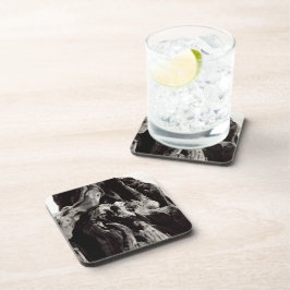 Schwarz-Weiß-Baumrinde Getränkeuntersetzer