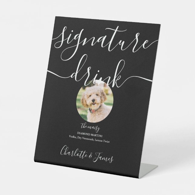 Schwarz-Weiß-Begleitheißungstrink Sockelschild (Vorderseite)