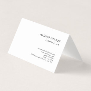 Schwarz Weiß Berater Rechtsanwalt Minimalist Visitenkarten