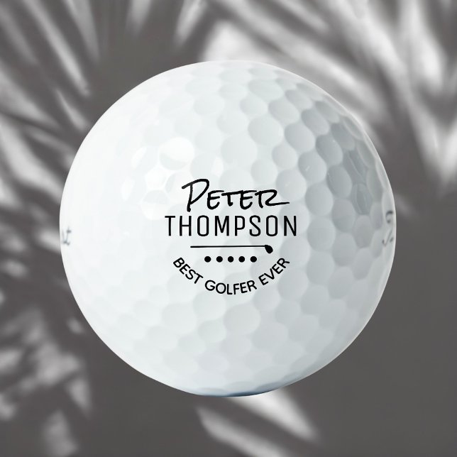Schwarz-Weiß-Bester Golfer Golfball (Von Creator hochgeladen)