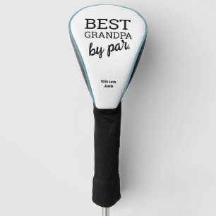 Schwarz Weiß Bester Opa nach Par Personalized Golf Headcover