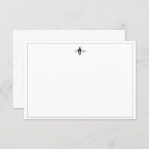 Schwarz-Weiß-Bienendesign Einladung