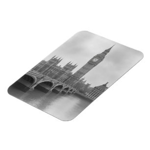 Schwarz-weiß Big Ben - Historisches London Wahrzei Magnet