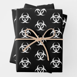 Schwarz-Weiß-Biogefährdung Geschenkpapier Set