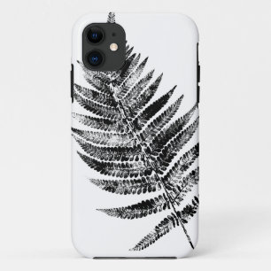 Schwarz-Weiß-Blattdruck Case-Mate iPhone Hülle