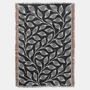 Schwarz-Weiß-Blätter-Knöchelschale Decke