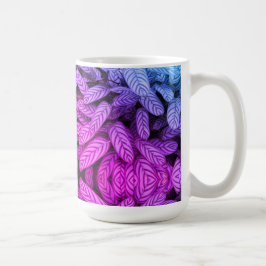 Schwarz-Weiß-Blattmuster Kaffeetasse