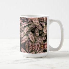 Schwarz-Weiß-Blattmuster Kaffeetasse