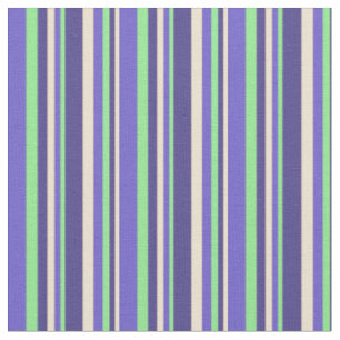 Schwarz, Weiß, Blau, Grün und Schieferblau Stoff